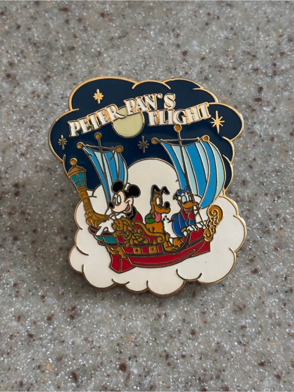 DLR - Mickey, Pluto, Donald - Attraction Series - Peter Pan's Flight Pin 2002